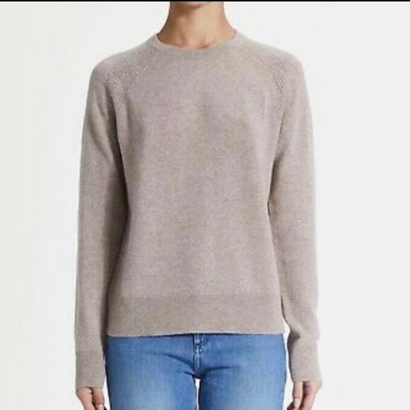 Theory Raglan Classic Crew Neck Soft Cashmere Pullover Sweater Small Minimalist - Picture 2 of 9